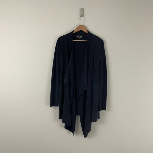 Barefoot Dreams Black CozyChic Lite Ribbed Island Wrap Cardigan Size S/M - Picture 1 of 6